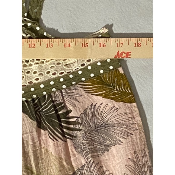 Easel Los Angeles Tank‎ Top Crochet Palm Leaf Sleeveless Casual Summer Blouse - Picture 6 of 13